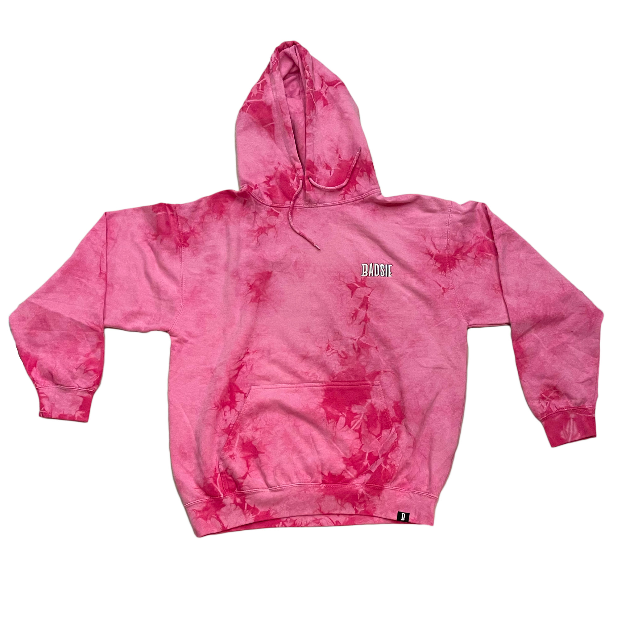 White and pink tie dye sweatshirt Clearance